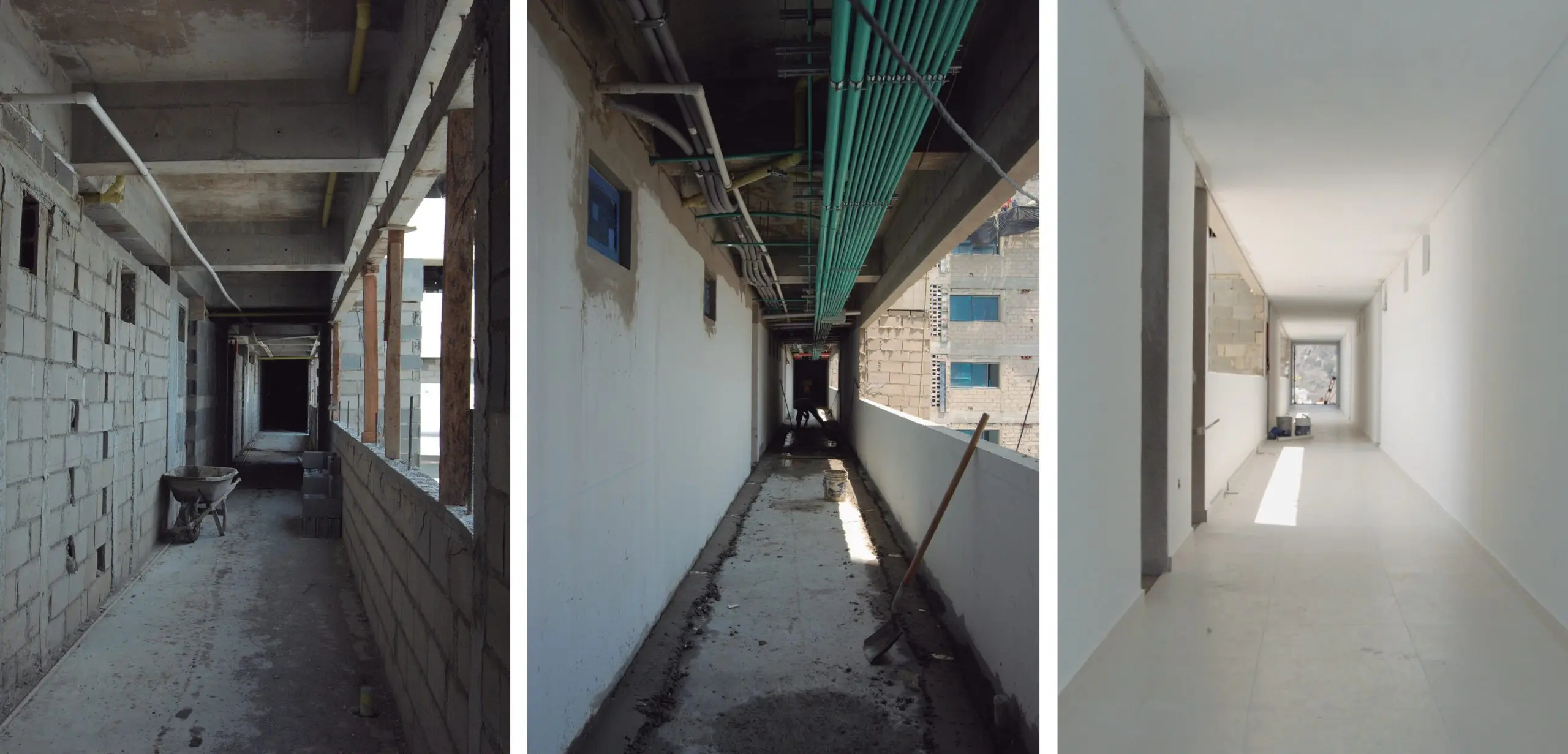 Colombie_BatimentAmbar_Couloirs_EtapesDeConstruction-scaled